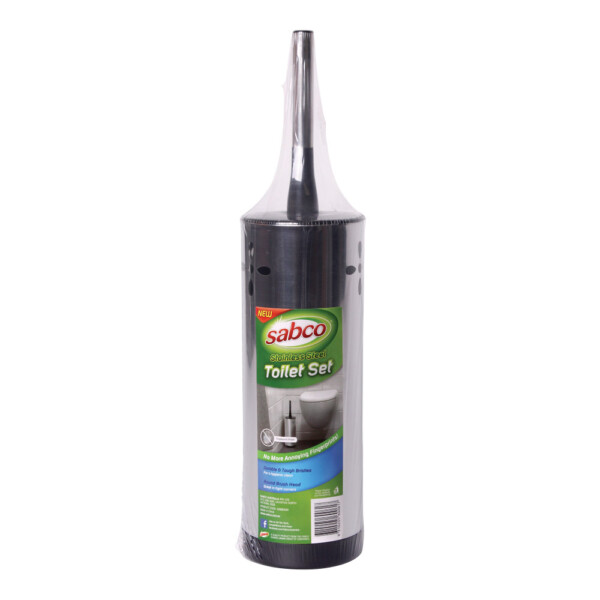 Sabco Stainless Steel Round Brush Toilet Set Sabco Stainless Steel Round Brush Toilet Set