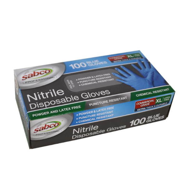 Sabco Blue Nitrile Gloves x 1000 gloves per carton