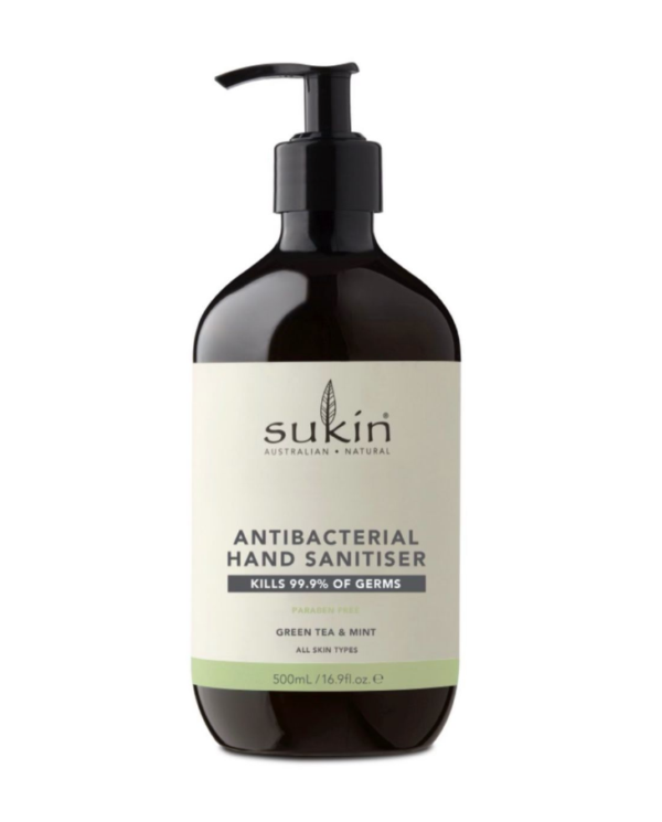 Sukin Antibacterial Hand Sanitiser Green Tea and Mint 500mL Sukin Antibacterial Hand Sanitiser Green Tea and Mint 500mL