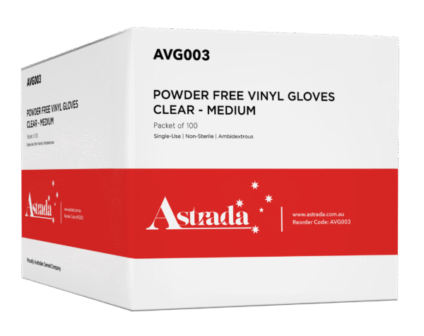 Astrada Powder Free Vinyl Disposable Gloves x 1000 Astrada Powder Free Vinyl Disposable Gloves x 1000