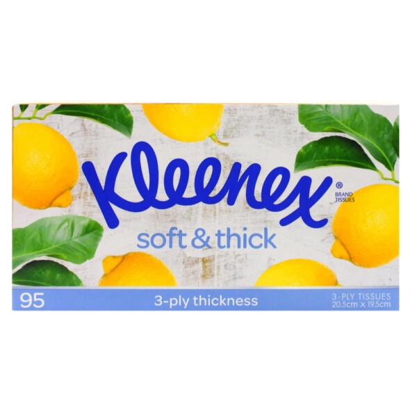 Kleenex Soft and Thick 3ply Facial Tissues x 24 packs per carton Kleenex Soft and Thick 3ply Facial Tissues x 24 packs per carton