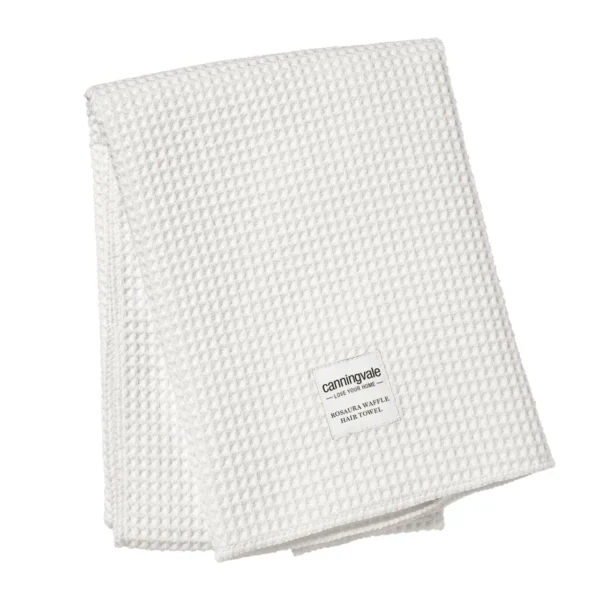 Waffle Hair Towel White Waffle Hair Towel White