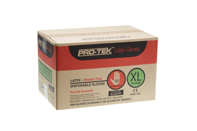 Protek Latex Natural Gloves - Lightly Powdered or Powder Free (10 boxes x 100)