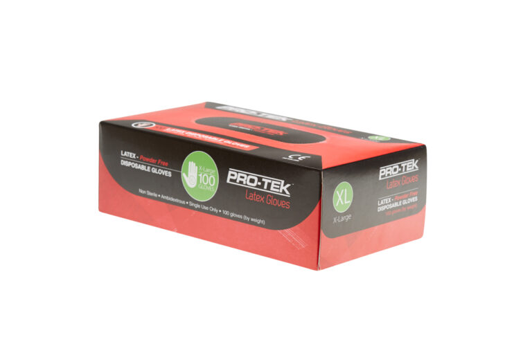 Protek Latex Natural Gloves - Lightly Powdered or Powder Free (10 boxes x 100)
