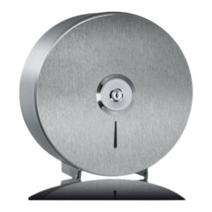 Gentility Stainless Steel Lockable Jumbo Toilet Roll Dispenser