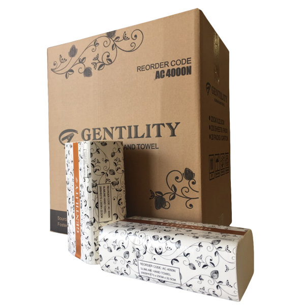 Gentility Multifold Interleaved Hand Towels ~ 4000 sheets per carton Gentility Multifold Interleaved Hand Towels ~ 4000 sheets per carton