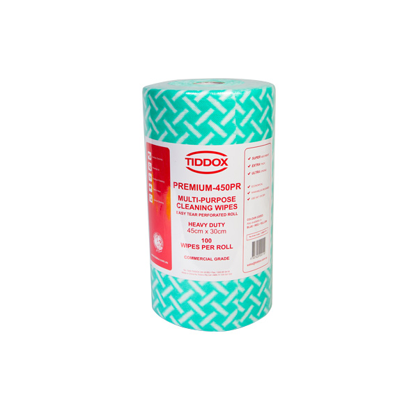 Tiddox Premium Heavy Duty Wipes Perforated Roll 100 sheet Tiddox Premium Heavy Duty Wipes Perforated Roll 100 sheet