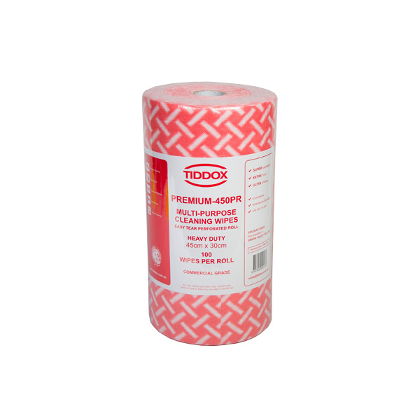 Tiddox Premium Heavy Duty Wipes Perforated Roll 100 sheet Tiddox Premium Heavy Duty Wipes Perforated Roll 100 sheet