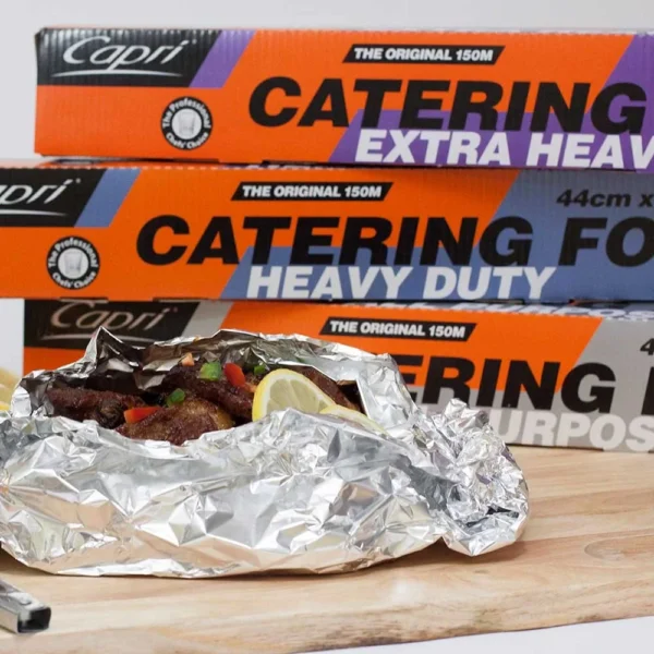 Capri Aluminium Foil All Purpose Dispenser Silver 30cmx 150m Capri Aluminium Foil All Purpose Dispenser Silver 30cmx 150m