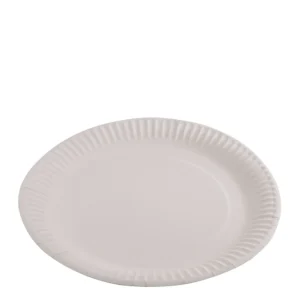 Capri Paper Plate Uncoated White 230mm (9") X 500 Plates Capri Paper Plate Uncoated White 230mm (9") X 500 Plates