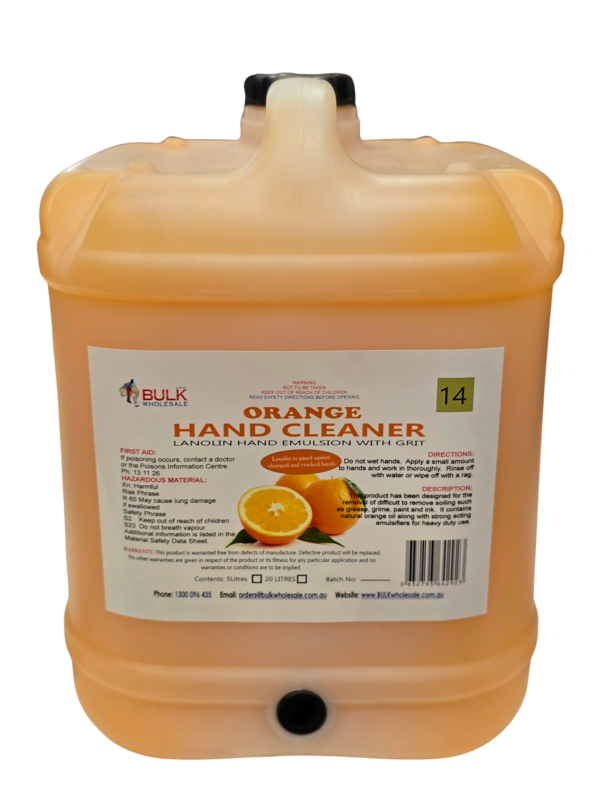 OHC20 Bulk Blendz Industrial Orange Hand Cleaner Heavy Duty With Pumice and Lanolin