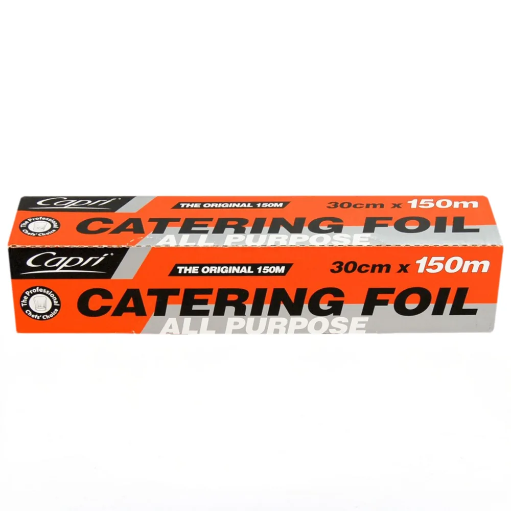 Capri Aluminium Foil All Purpose Dispenser Silver 30cmx 150m