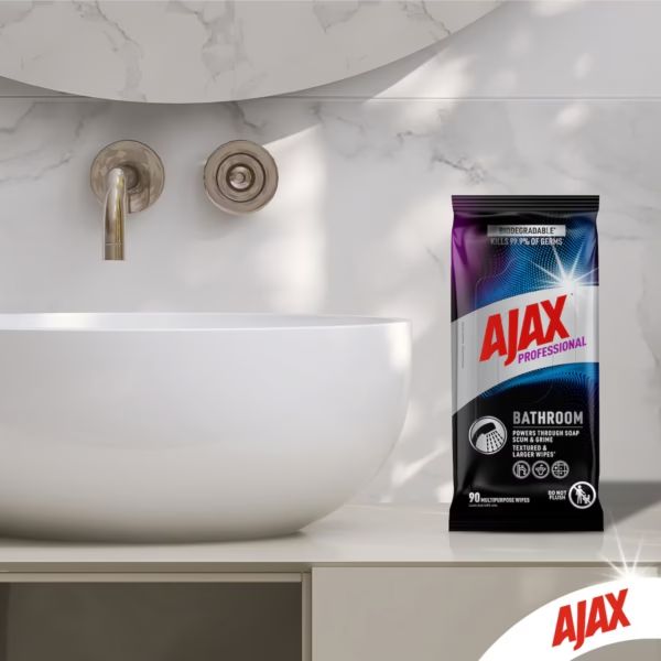 Ajax Professional Bathroom Cleaning Wipes 90 pack x 4 Bulk Wholesale