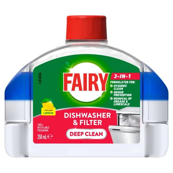 Fairy Dishwasher and Filter Cleaner 250mL Lemon x 10