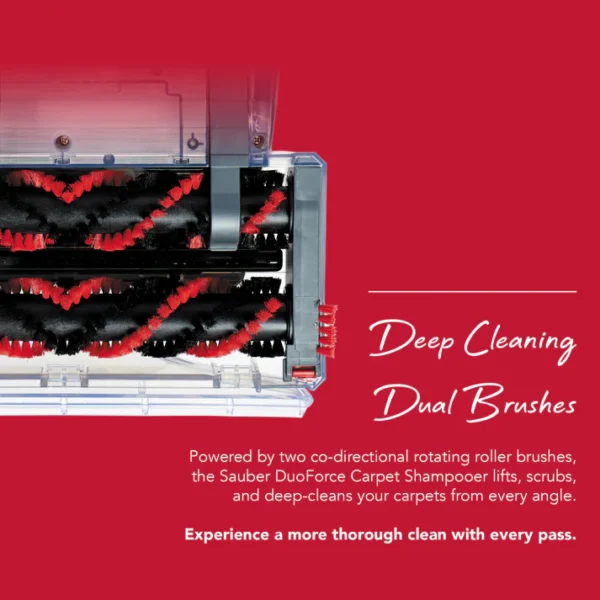 Sauber DuoForce Carpet Shampooer with Dual Rotating Brushes
