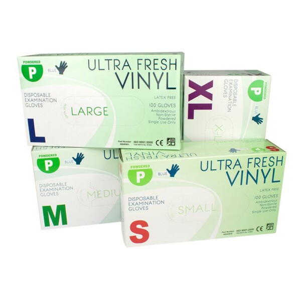 Ultra Fresh Disposable Vinyl Gloves x 1000 per carton Ultra Fresh Disposable Vinyl Gloves x 1000 per carton