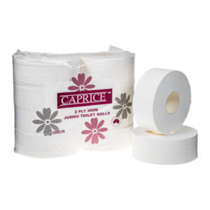 Caprice Jumbo Toilet Paper Rolls 300m (2 Ply) X 8 Rolls Caprice Jumbo Toilet Paper Rolls 300m (2 Ply) X 8 Rolls