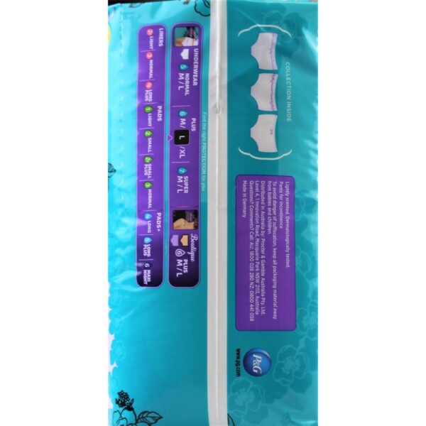 Always Pk8 Discreet Underwear Plus Large with Odour Control