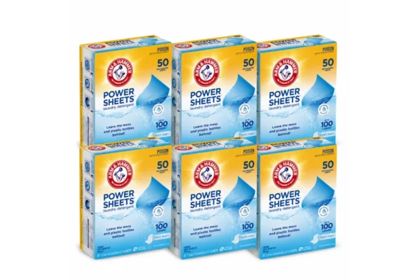 Arm & Hammer Power Sheets Laundry Detergent Fresh Linen 50 Sheets x 6 Arm & Hammer Power Sheets Laundry Detergent Fresh Linen 50 Sheets x 6