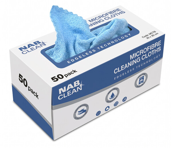 NAB Clean Microfibre Cleaning Cloths 50 pack – Pick Box NAB Clean Microfibre Cleaning Cloths 50 pack – Pick Box
