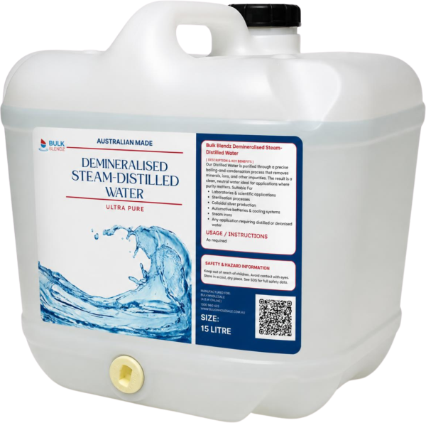 DW15 Bulk Blendz Demineralised Steam Distilled Water