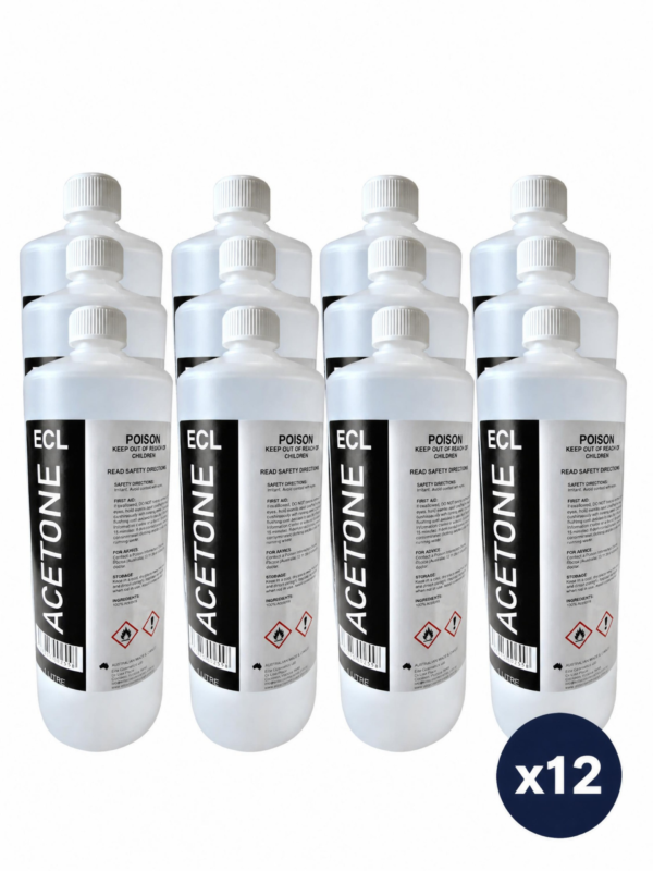 ECL-ACE1L-12. Elite Cosmetics Lab 100% Pure Acetone 1 Litre